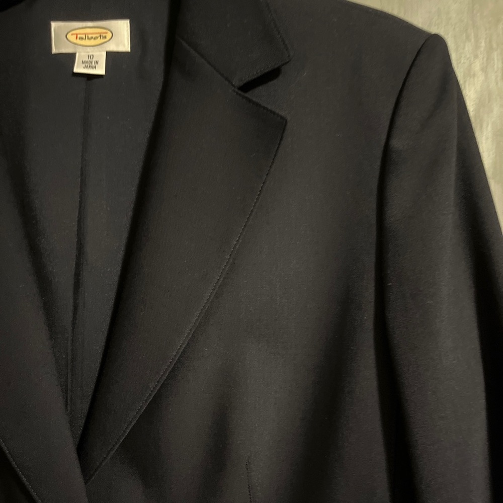 Talbots wool blend navy lightweight blazer Women 10 - Picture 4 of 9
